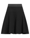 Dolce & Gabbana Black Knitted Nylon High Waist Mini A-line Skirt In Black