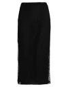 Dolce & Gabbana Black Mesh Calf-length Pencil Midi Skirt In Black