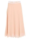 Dolce & Gabbana Woman Midi Skirt Blush Size 10 Silk, Cotton, Elastane, Polyamide In Pink