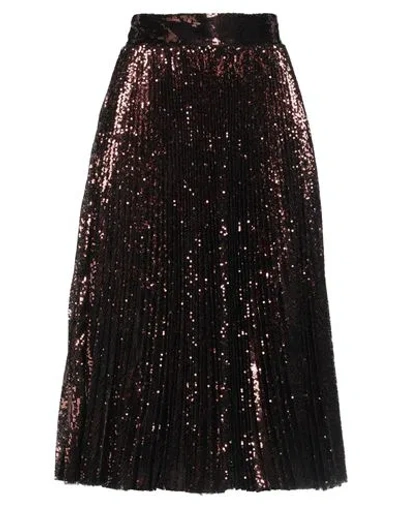 Dolce & Gabbana Woman Midi Skirt Bronze Size 2 Polyamide In Yellow