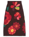 Dolce & Gabbana Woman Midi Skirt Chocolate Brown Size 2 Viscose, Acetate, Elastane, Polyester, Silk In Brown