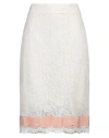 Dolce & Gabbana Woman Midi Skirt Ivory Size 12 Polyamide, Cotton, Viscose, Acetate In White
