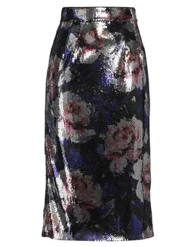 DOLCE & GABBANA DOLCE & GABBANA WOMAN MIDI SKIRT NAVY SIZE 12 POLYESTER