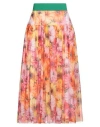 Dolce & Gabbana Woman Midi Skirt Orange Size 2 Silk In Orange