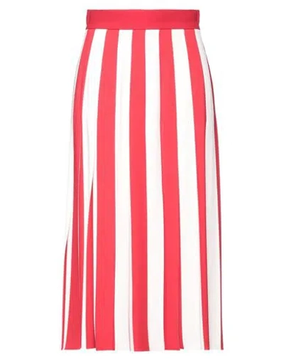 Dolce & Gabbana Woman Midi Skirt Red Size 10 Viscose, Acetate, Elastane