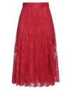 Dolce & Gabbana Woman Midi Skirt Red Size 2 Cotton, Polyamide
