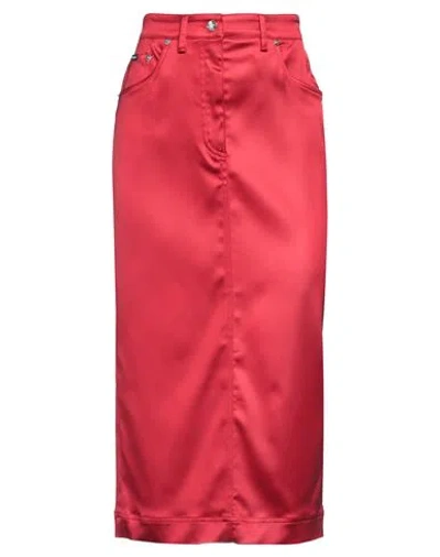 Dolce & Gabbana Woman Midi Skirt Red Size 6 Acetate, Polyamide, Elastane