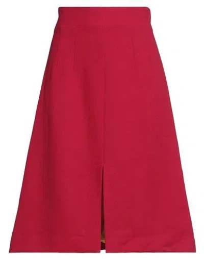 Dolce & Gabbana Woman Midi Skirt Red Size 6 Wool