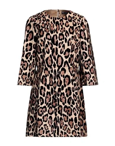 Dolce & Gabbana Woman Mini Dress Beige Size 14 Polyamide, Cotton