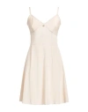 Dolce & Gabbana Woman Mini Dress Beige Size 8 Silk, Cotton, Elastane