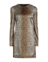 Dolce & Gabbana Woman Mini Dress Black Size 4 Silk, Elastane In Multi