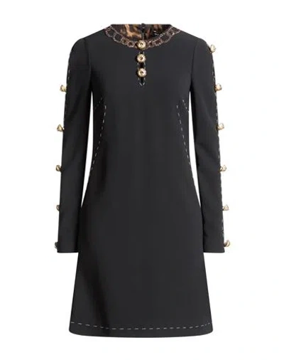 Dolce & Gabbana Woman Mini Dress Black Size 0 Viscose, Acetate, Elastane, Brass, Silk