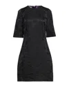 Dolce & Gabbana Woman Mini Dress Black Size 10 Cotton, Silk In Black