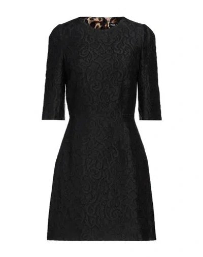 Dolce & Gabbana Woman Mini Dress Black Size 4 Acetate, Polyester, Acrylic