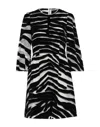 Dolce & Gabbana Black White Zebra A-line Sheath Mini Dress In Black