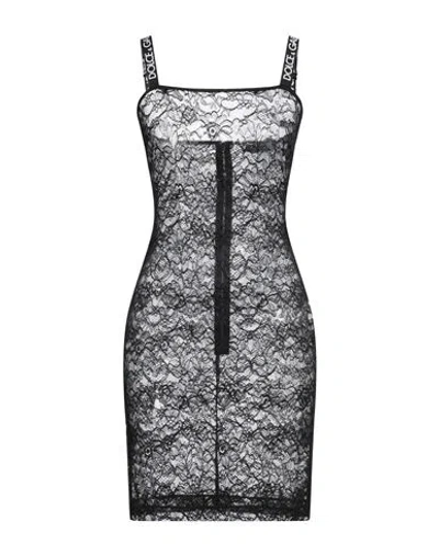 Dolce & Gabbana Woman Mini Dress Black Size 4 Polyamide, Viscose, Elastane