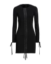 Dolce & Gabbana Woman Mini Dress Black Size 4 Viscose, Silk, Elastane In Black