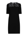 Dolce & Gabbana Woman Mini Dress Black Size 2 Wool, Polyamide, Viscose, Cotton In Black