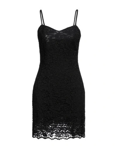 Dolce & Gabbana Woman Mini Dress Black Size 6 Polyamide, Viscose, Silk, Elastane, Cotton