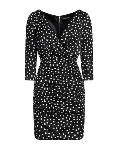 Dolce & Gabbana Woman Mini Dress Black Size 8 Silk, Elastane