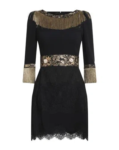 Dolce & Gabbana Woman Mini Dress Black Size 6 Synthetic Fibers, Cotton, Polyamide, Polyester, Elasta