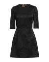 Dolce & Gabbana Brocade Dress With Fitted Waist And Textured Fabric In Black