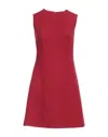 Dolce & Gabbana Red Wool Sleeveless Knee Length A-line Dress In Red