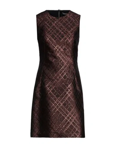 Dolce & Gabbana Woman Mini Dress Copper Size 8 Polyester, Silk In Orange