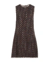 Dolce & Gabbana Woman Mini Dress Dark Brown Size 10 Virgin Wool, Acrylic, Mohair Wool, Polyamide, Wo In Brown