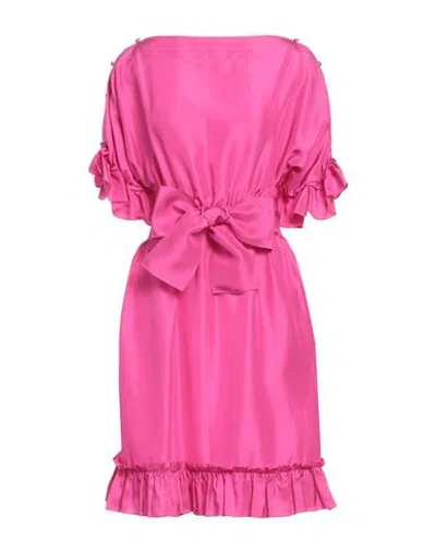 Dolce & Gabbana Woman Mini Dress Fuchsia Size 2 Silk In Pink