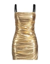 Dolce & Gabbana Woman Mini Dress Gold Size 4 Polyester In Gold
