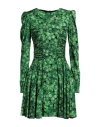 Dolce & Gabbana Woman Mini Dress Green Size 2 Silk, Elastane In Green