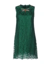 Dolce & Gabbana Woman Mini Dress Green Size 6 Cotton, Viscose, Polyamide In Green
