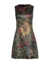 Dolce & Gabbana Woman Mini Dress Green Size 6 Wool, Silk, Polyester, Polyamide In Black