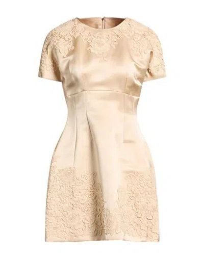 Dolce & Gabbana Woman Mini Dress Ivory Size 4 Silk, Cotton In White