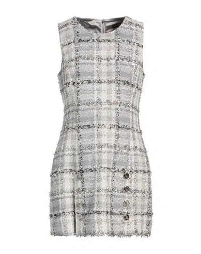 Dolce & Gabbana Woman Mini Dress Light Grey Size 6 Synthetic Fibers, Wool, Polyamide, Metallized Pol In Multi