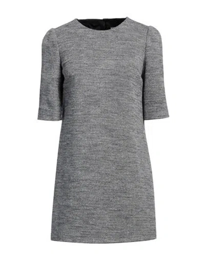Dolce & Gabbana Woman Mini Dress Light Grey Size 6 Cotton, Wool, Polyamide