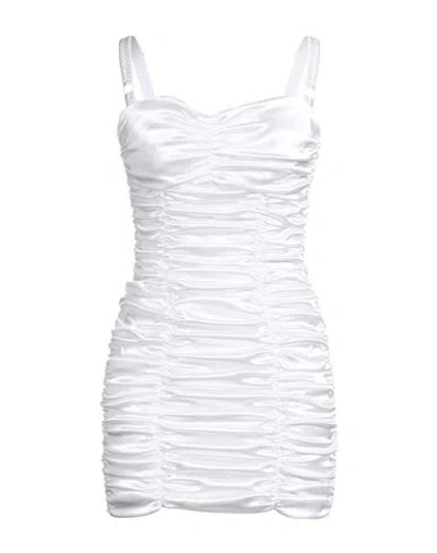 Dolce & Gabbana Woman Mini Dress Off White Size 10 Acetate, Polyamide, Silk, Elastane