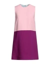 Dolce & Gabbana Woman Mini Dress Pink Size 12 Virgin Wool, Polyamide, Elastane In Pink