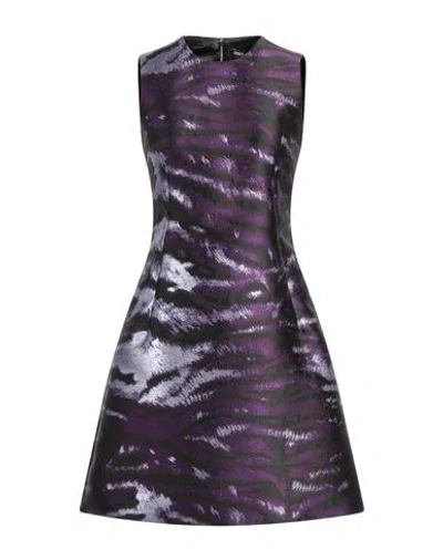 Dolce & Gabbana Woman Mini Dress Plum Size 8 Polyester, Metallic Polyester