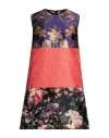 Dolce & Gabbana Woman Mini Dress Purple Size 4 Polyester, Silk, Acetate, Metallic Polyester, Cotton In Purple