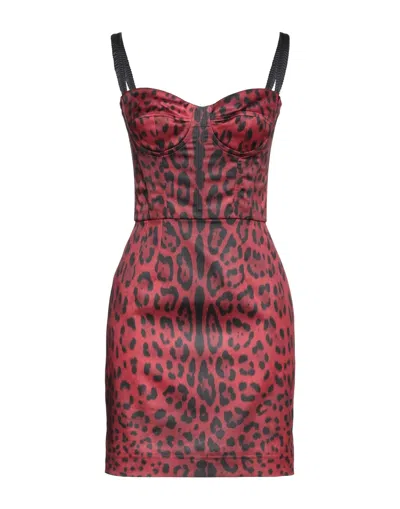 Dolce & Gabbana Short Dresses In Red