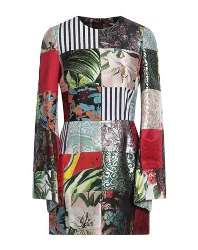 Dolce & Gabbana Floral Jacquard Mini Shift Dress Masterpiece In Multicolor