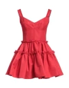 Dolce & Gabbana Woman Mini Dress Red Size 8 Cotton, Polyamide In Red