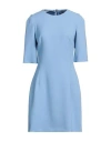 Dolce & Gabbana Woman Mini Dress Sky Blue Size 10 Virgin Wool In Blue