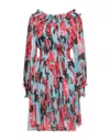 Dolce & Gabbana Woman Mini Dress Sky Blue Size 2 Silk In Multi
