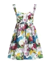 Dolce & Gabbana Woman Mini Dress White Size 10 Cotton In Multi