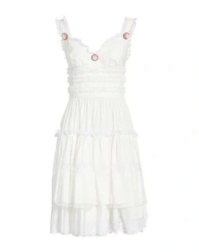 Dolce & Gabbana Woman Mini Dress White Size 2 Cotton, Polyamide