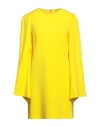 DOLCE & GABBANA DOLCE & GABBANA WOMAN MINI DRESS YELLOW SIZE 10 POLYESTER, VISCOSE, ELASTANE