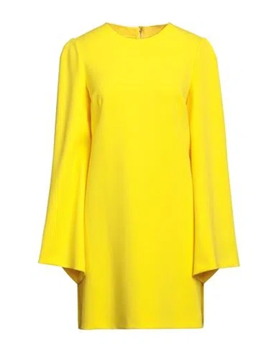 Dolce & Gabbana Woman Mini Dress Yellow Size 8 Polyester, Viscose, Elastane